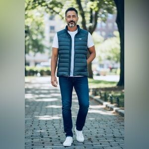 New men’s Arc’teryx Vest. Sapphire black